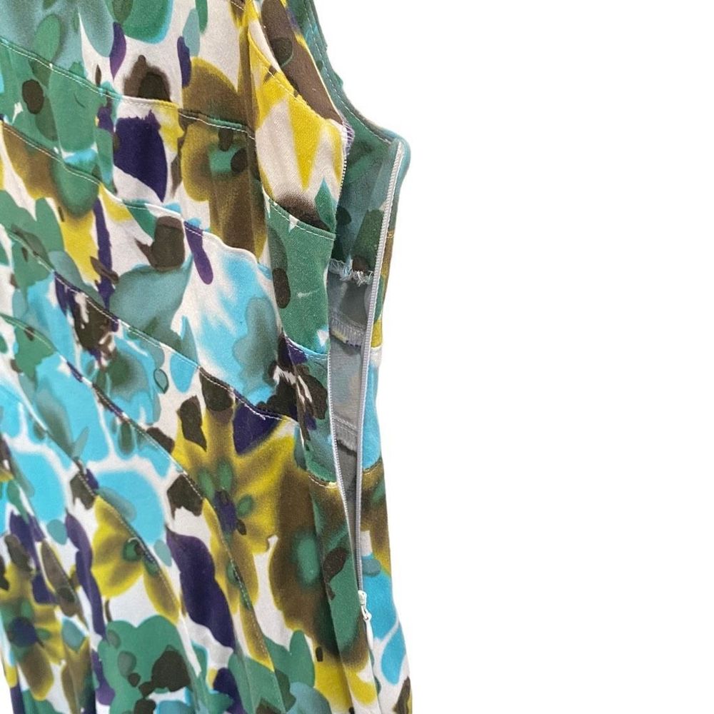 Connected Apparel Floral Work Dress Watercolor Career Feminine Pleats size 6 Pro - Picture 5 of 9